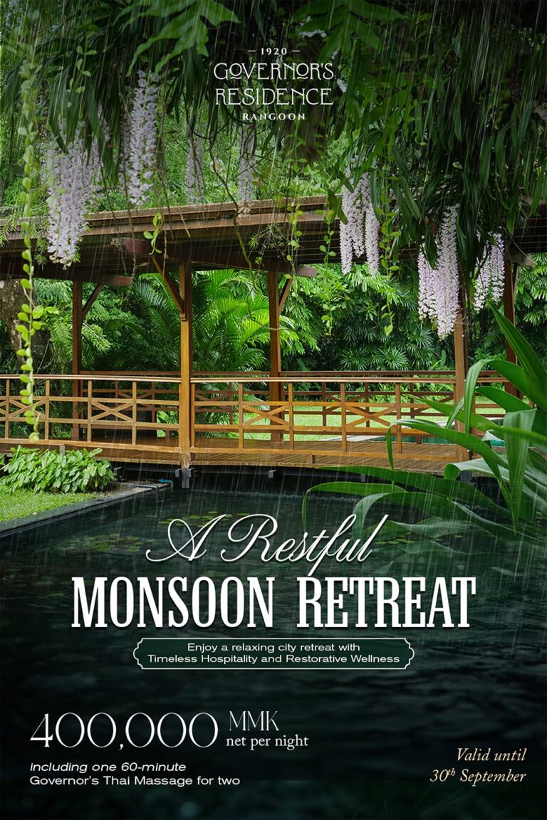 A Restful Monsoon Retreat at the Governor’s Residence, Yangon
